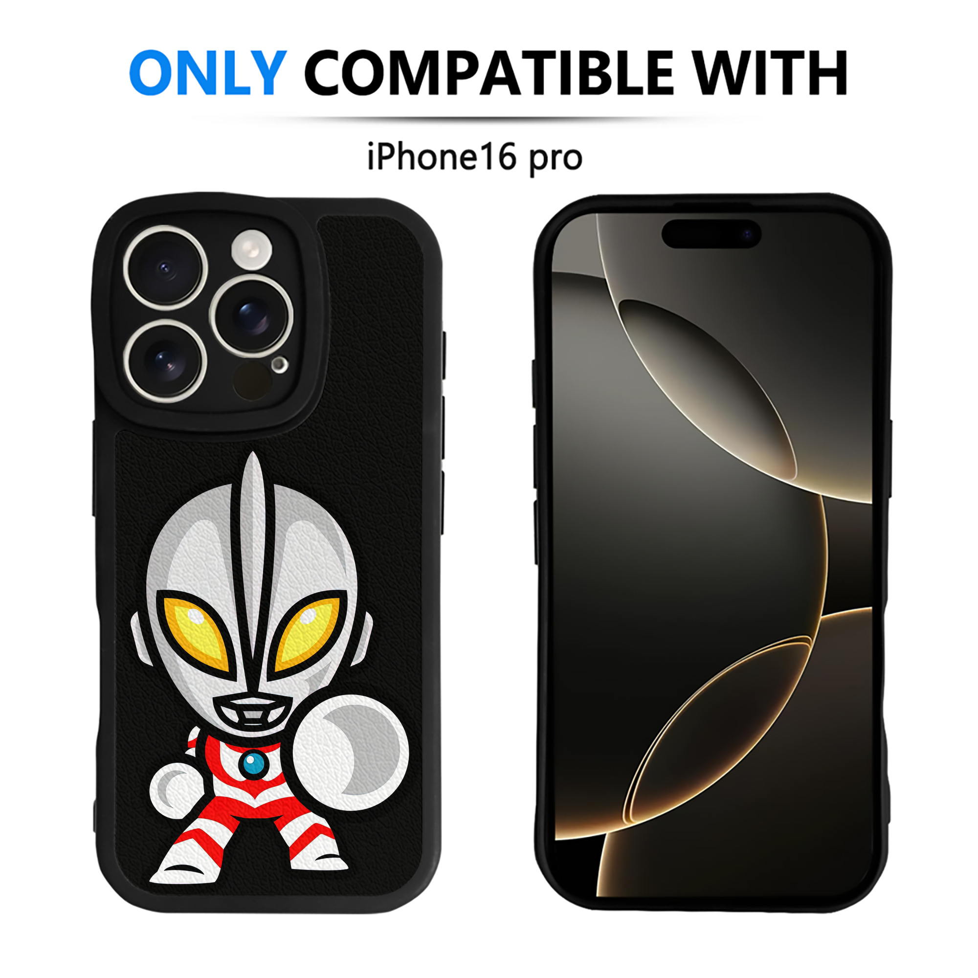 （画像用） ウルトラマン Ultraman 【iPhone 16シリーズ対応】シリコンスマホケース（レザー調） 材質：シリコン